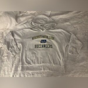 Mass Maritime Academy Massachusetts Buccaneers Grey Hoodie Sweatshirt Small Med
